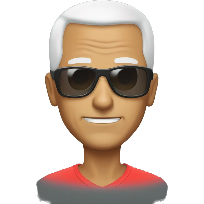 65yo man tennis bald sunglasses  emoji