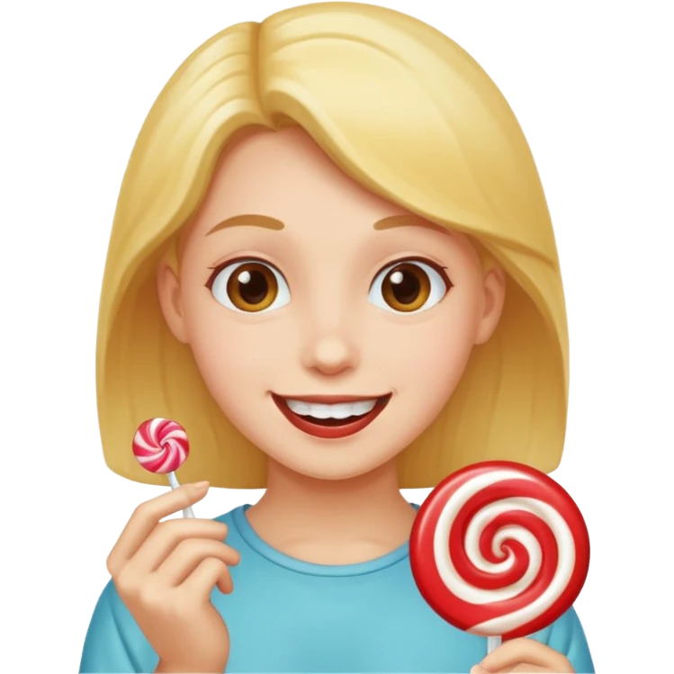 Dil cıkaran emoji şeker yiyor emoji