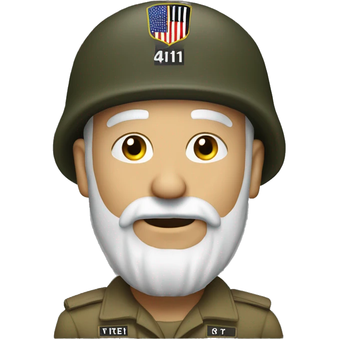101st Airborne White bearded veteran emoji