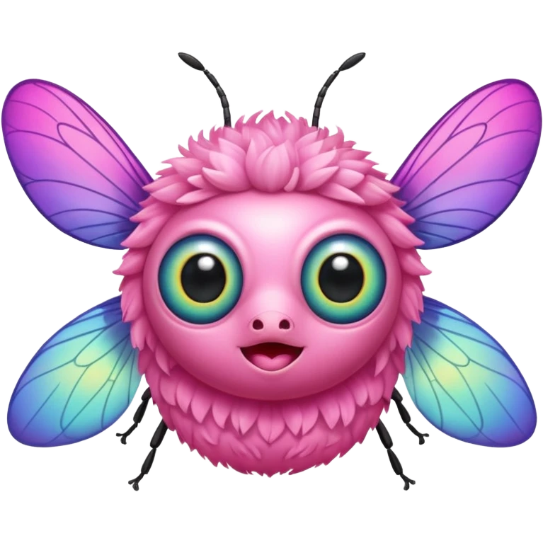 pink fly animal emoji