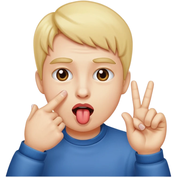 Person pinching there fingers with there tongue out emoji