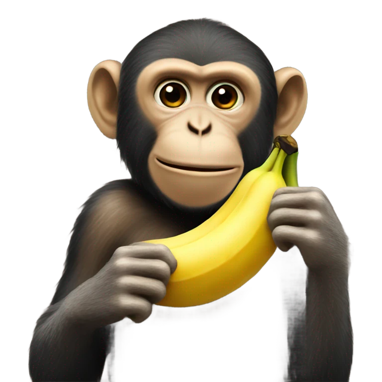 monkey eating banana emoji