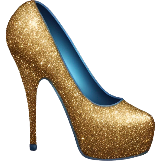 Glitter high heel emoji