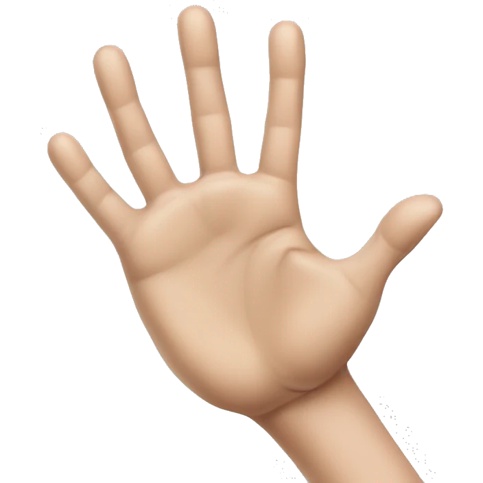 Hand with Long Beinchen acrillics  emoji