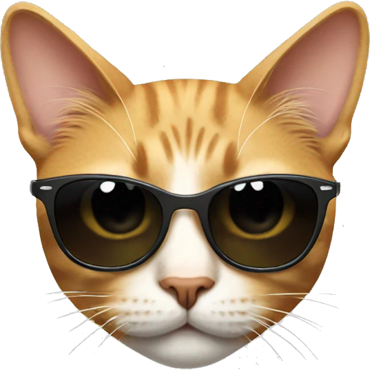 Cat with sunglasses emoji