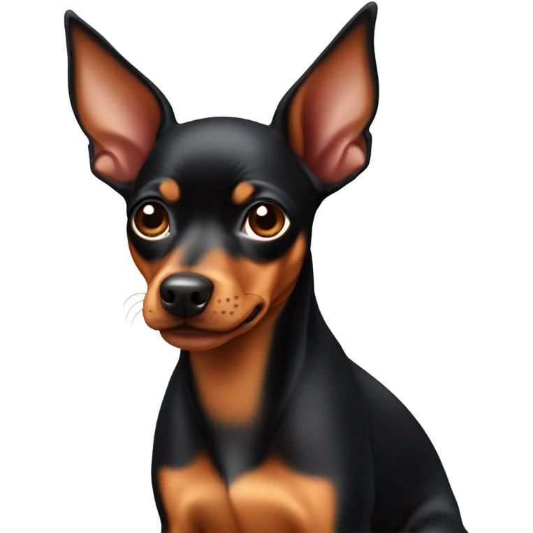 Miniature pinscher dog pointy ears emoji