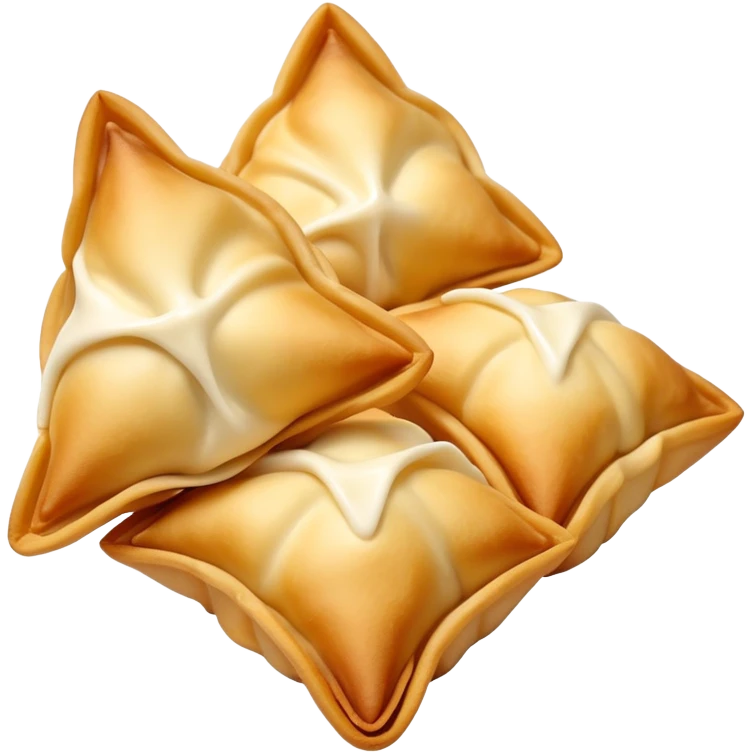 Cream cheese wonton emoji