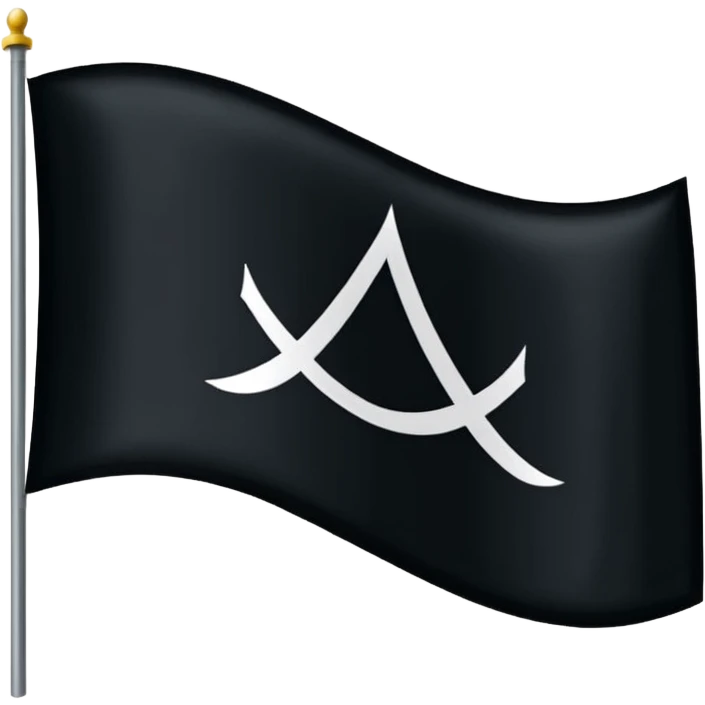 علم اسود مكتوب عليه لا اله إلا الله emoji