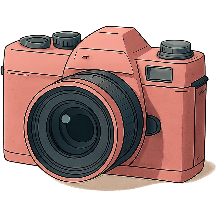 pink camera emoji