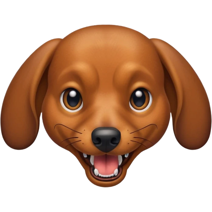 Create an angry dachshund emoji