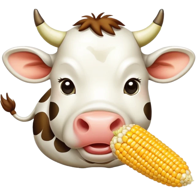 Cow eating corn emoji