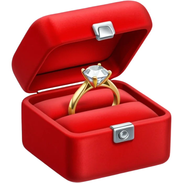 Diamond Ring in Simple Red Box emoji
