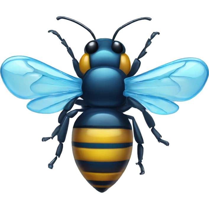 blue crystal bee emoji