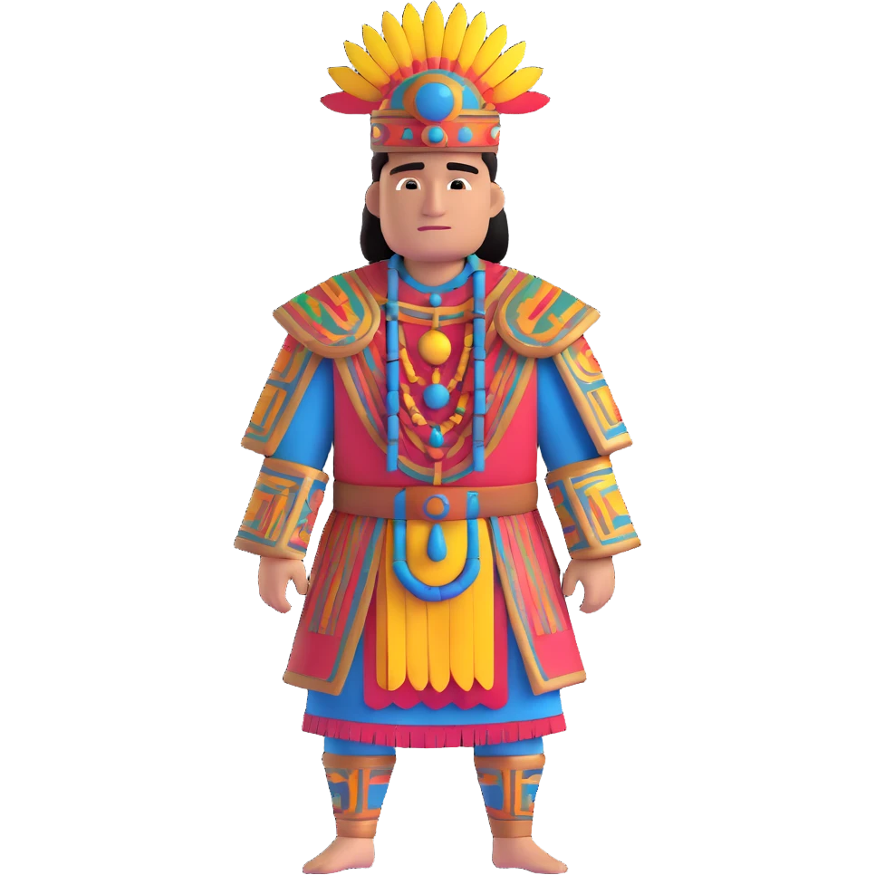 Toltec noble person with elaborate ceremonial outfit emoji