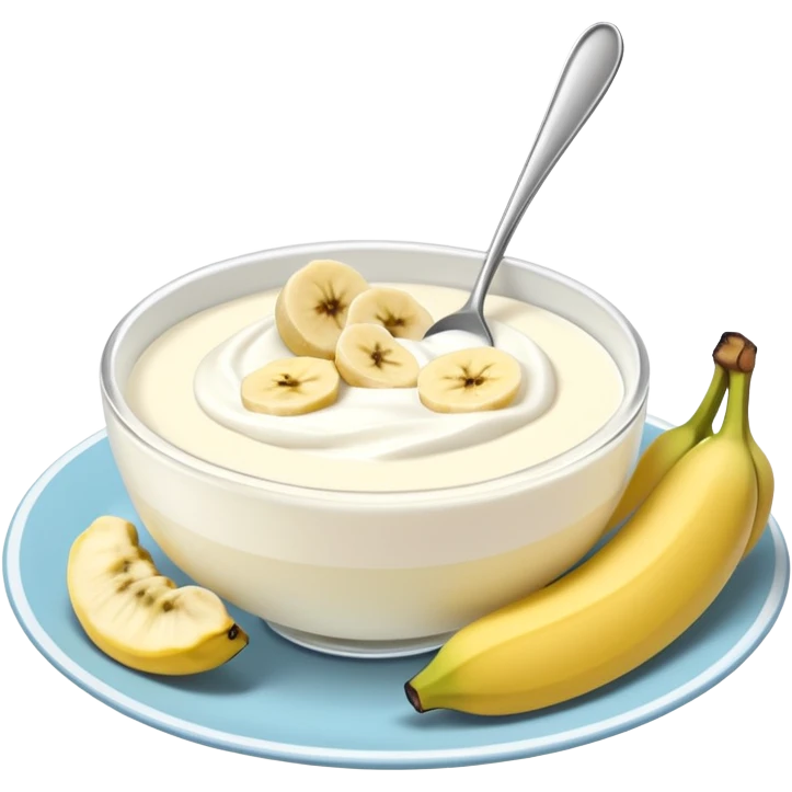 tasty yogurt with bananas clean girl’s breakfast  emoji