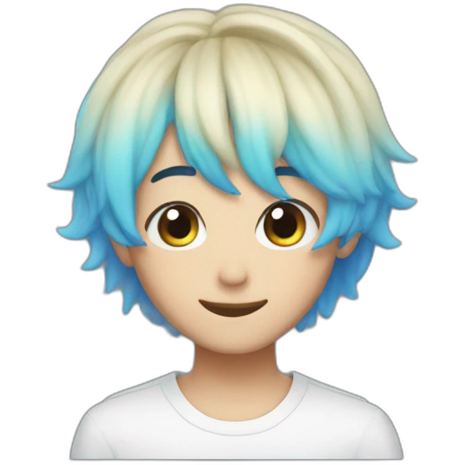 bts v bluehair emoji