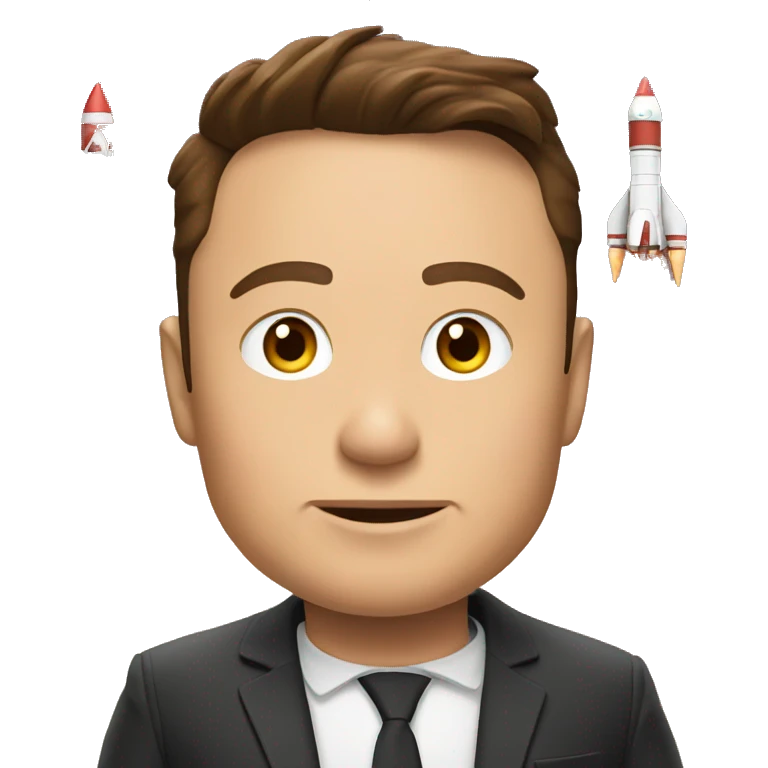 elon musk and rocket emoji