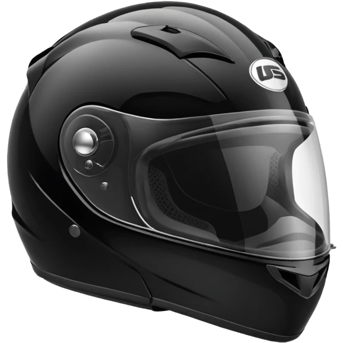 Sport bike Motorcycle helmet black  emoji