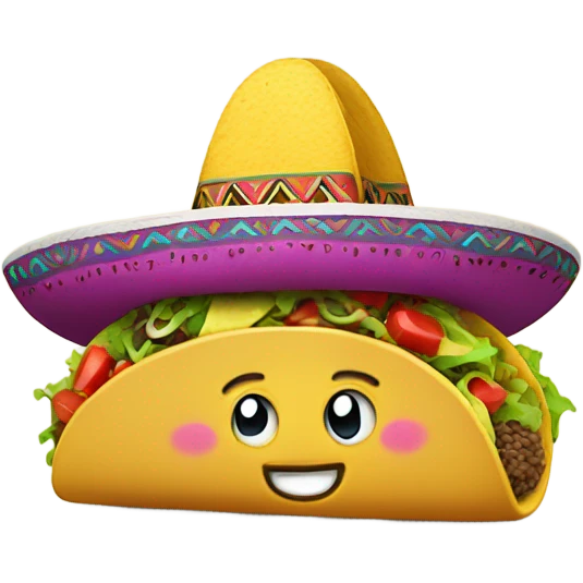 Taco with hat emoji