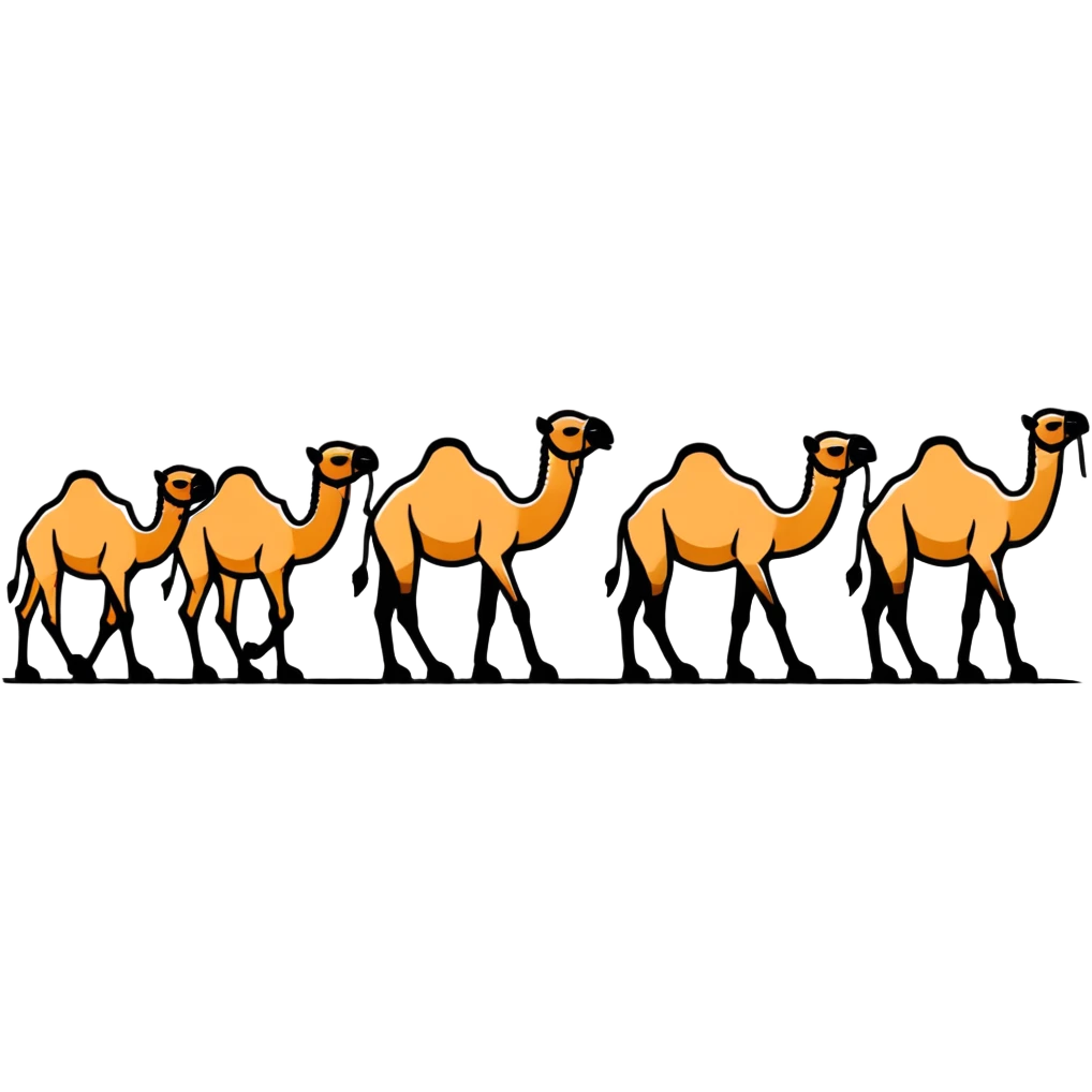 group of camels emoji