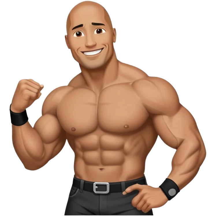 The Rock Look emoji