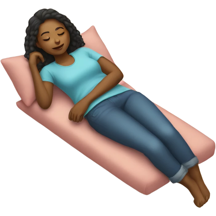Girl laying down  emoji