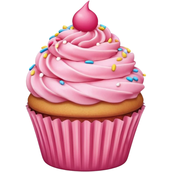Cupcake with pink icing emoji