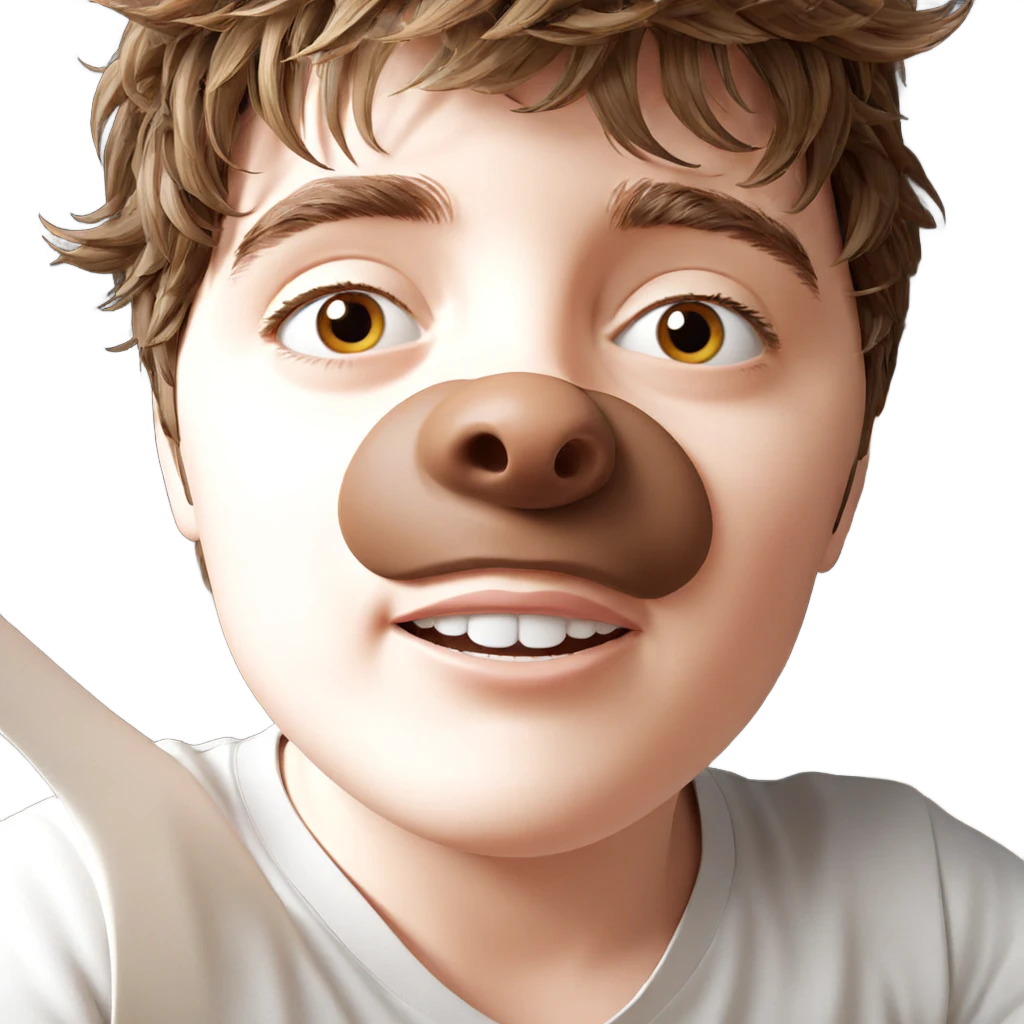 brown haired boy portrait emoji