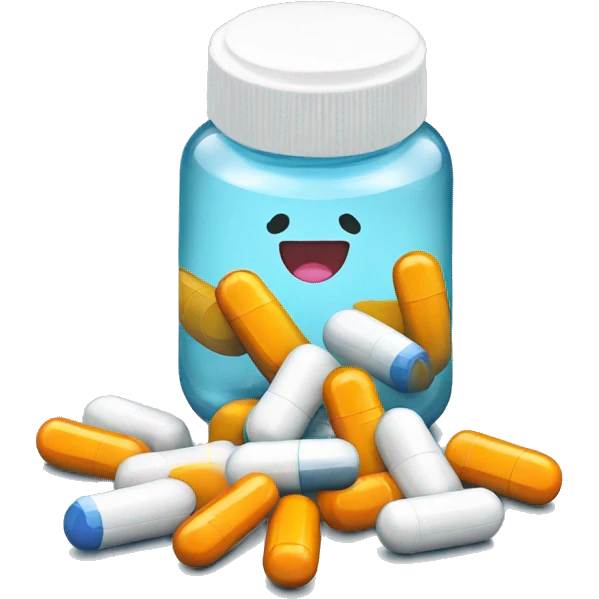 pills spilling from pill bottle emoji