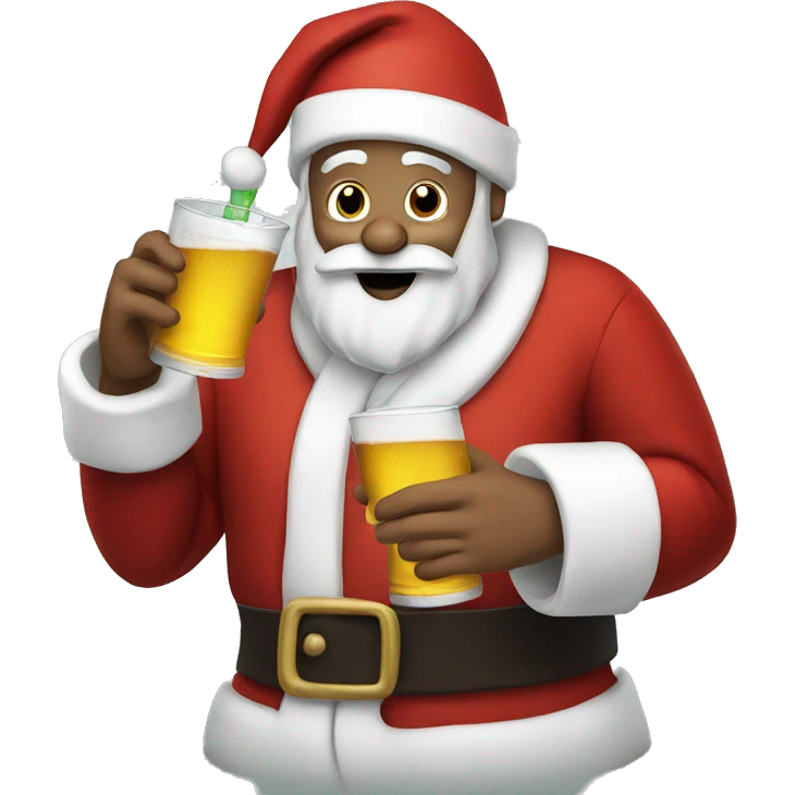 Santa drinking  emoji