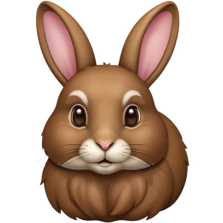 Cinematic Noble Brown Rabbit Portrait Emoji, Poised and regal, with a sturdy, compact build and a rich, velvety brown fur, long, alert ears and deep-set soulful brown eyes, Simplified yet sharp and sophisticated features, highly detailed, glowing with a warm, dignified glow, high shine, intelligent and gentle, stylized with an air of rustic elegance, focused and attentive, soft glowing outline, capturing the essence of a watchful and confident companion, so majestic it feels as though it could hop out of the screen with effortless authority! emoji