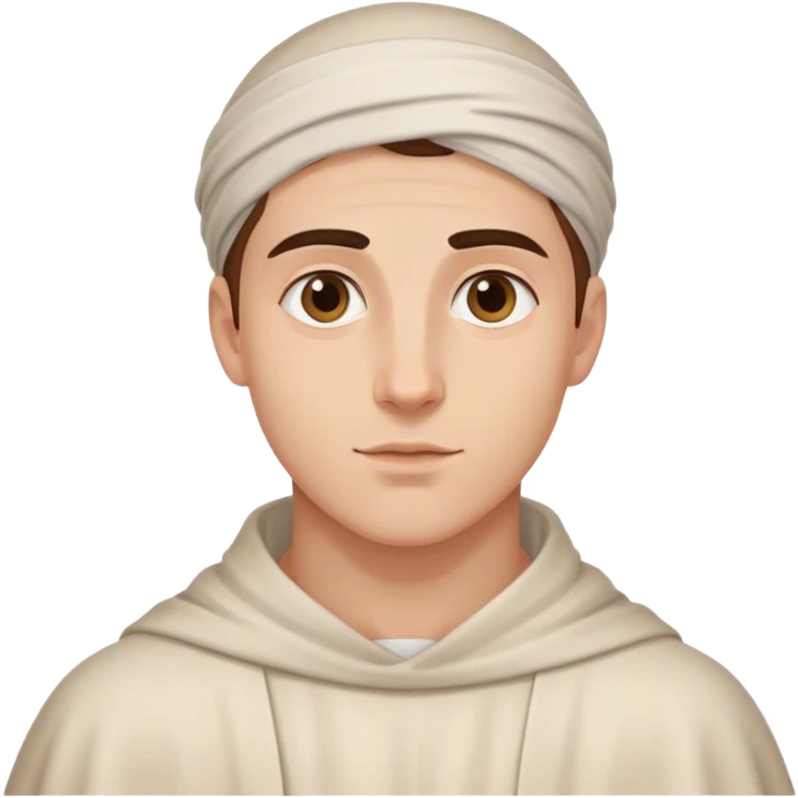 Italian young man Carthusian without hood emoji