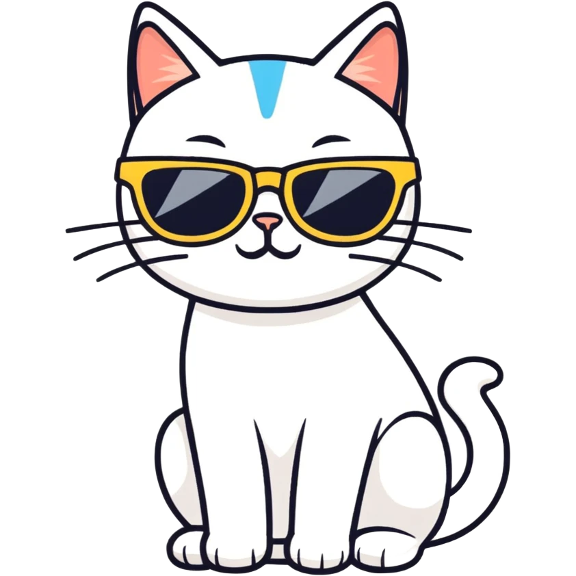 Cat with sunglasses emoji