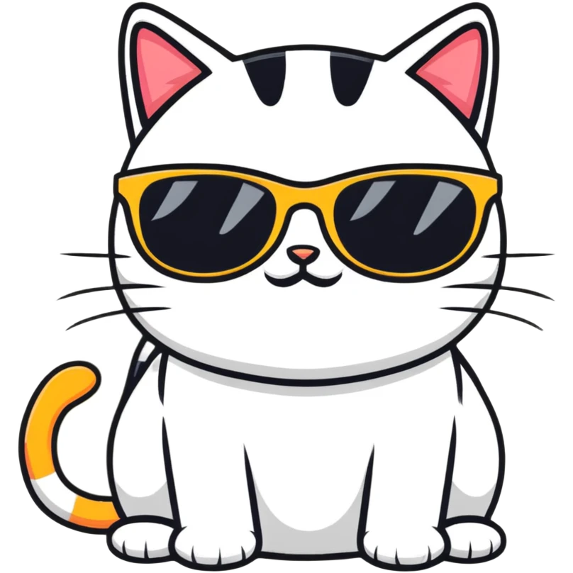 Cat with sunglasses emoji