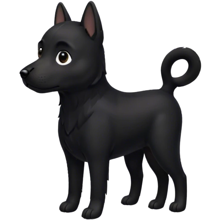 Black dog  emoji