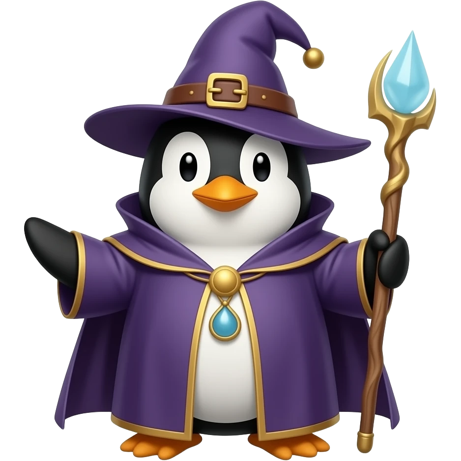 Penguin Wizard emoji