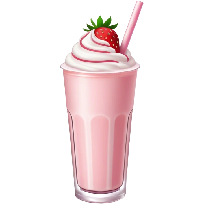 Strawberry milkshake emoji