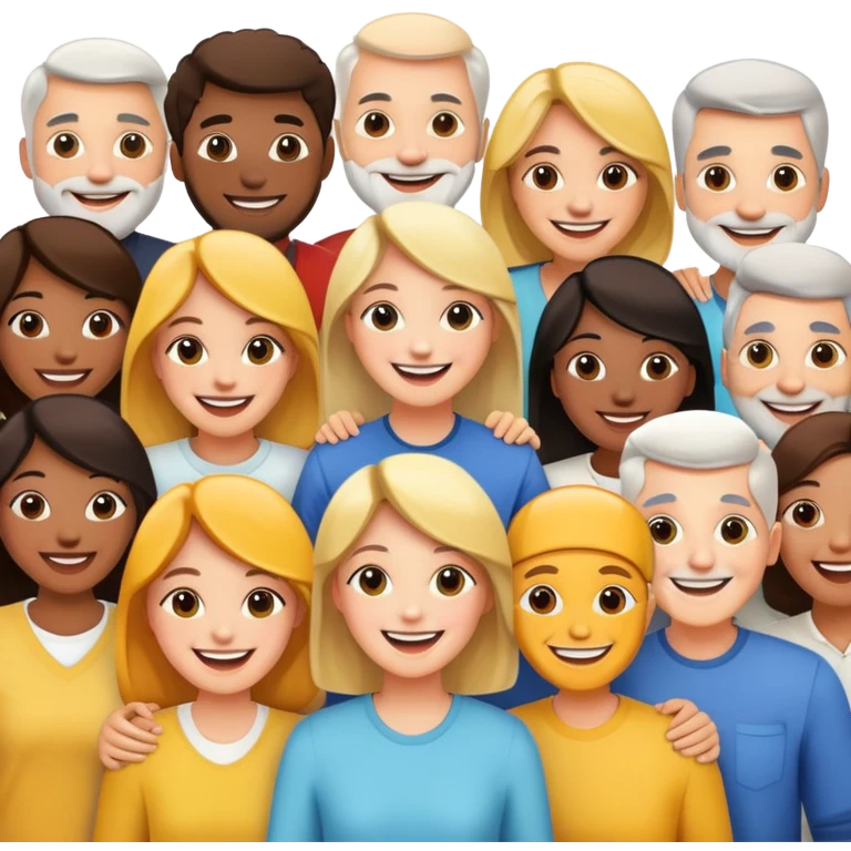 Facebook group with multiple people emoji