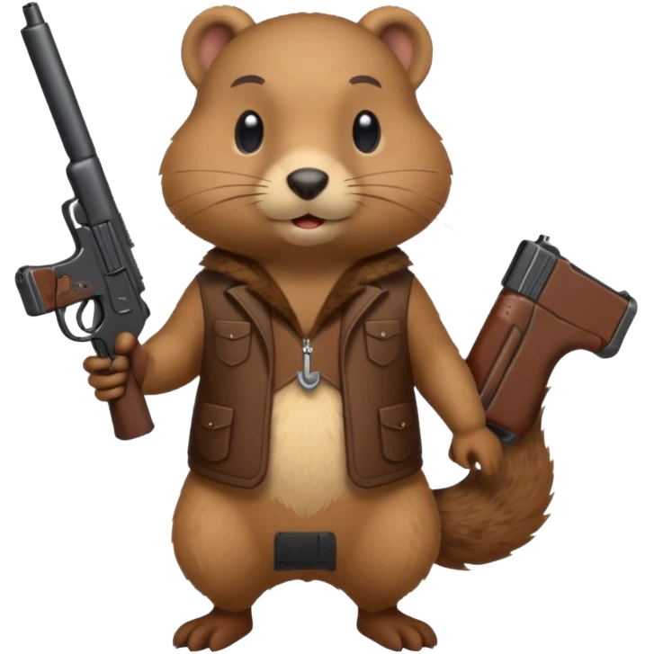 gopher with gun emoji