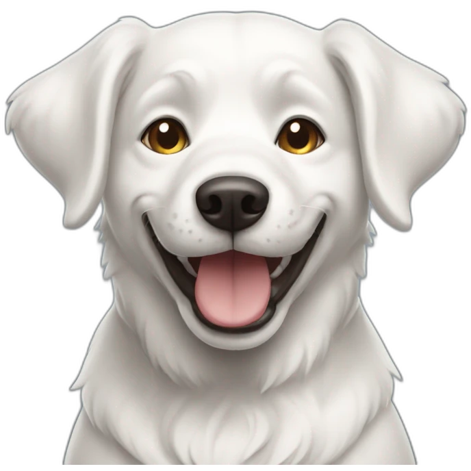 happy-white-dog emoji