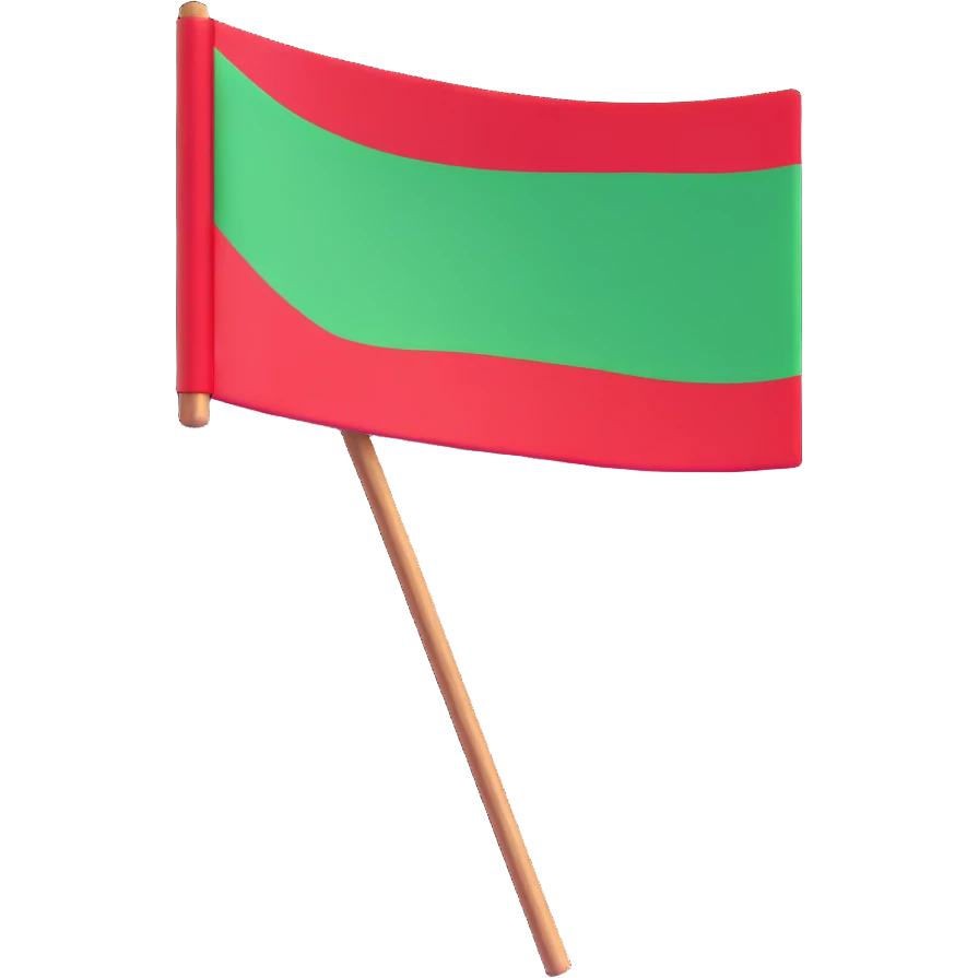red flag on a wooden stick emoji
