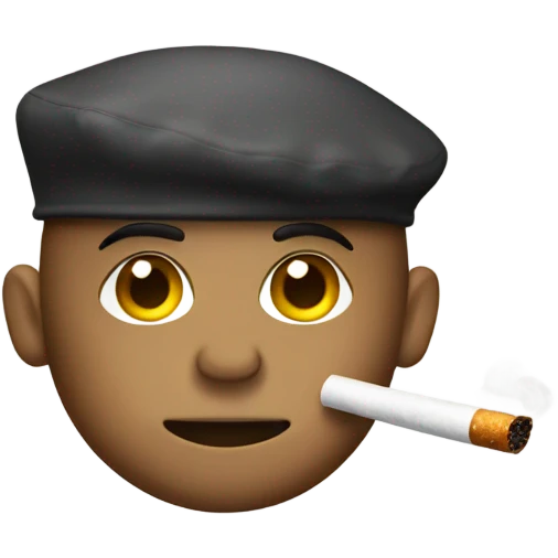 Beret hat smoking  emoji