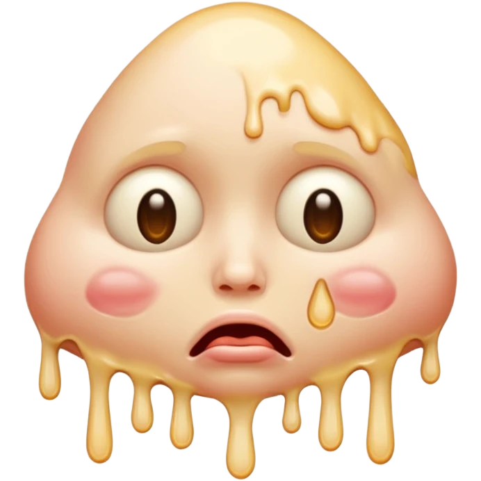 Crazy face melting emoji