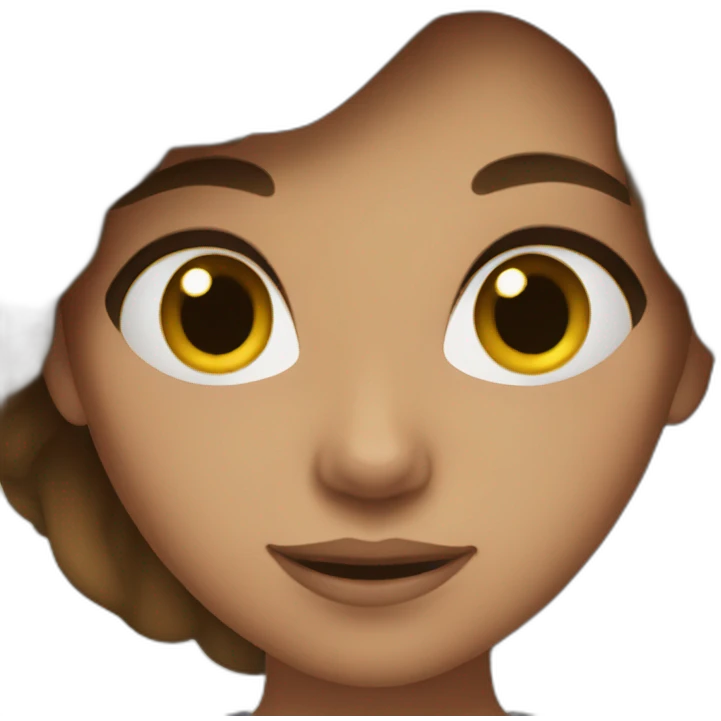 one girls with brown hair emoji