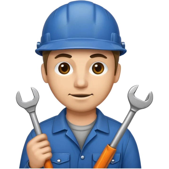 Mechanic having a hard day with a wrench emoji