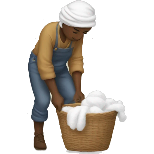 Person picking cotten emoji