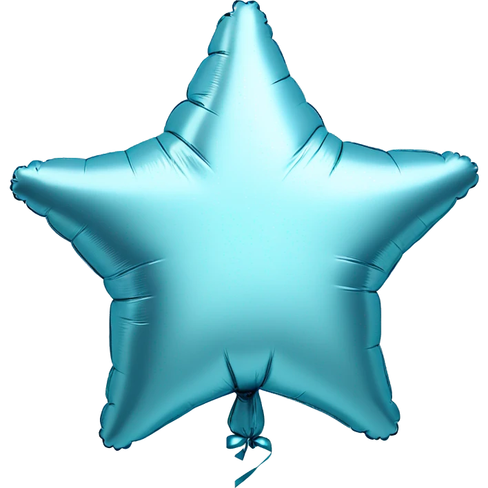 Pastel Blue foil star balloon emoji