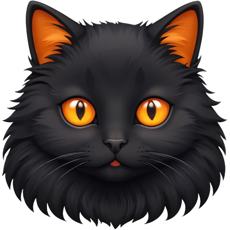 a cute black cat emoji