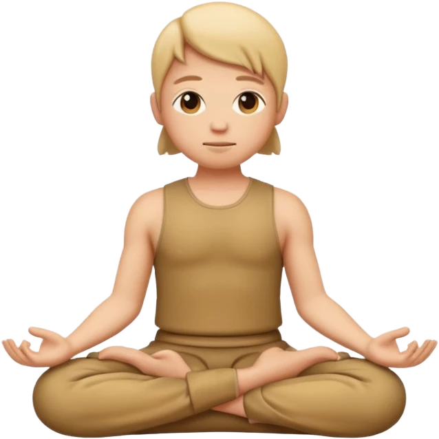 meditating emoji character sitting cross-legged peaceful aura emoji