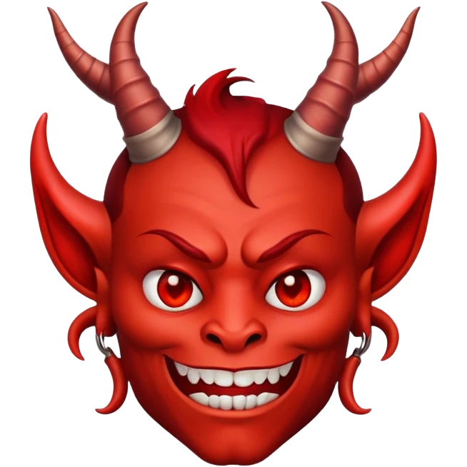 devil character saying thank you emoji